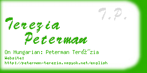 terezia peterman business card